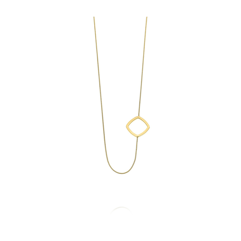 Xρυσό κολίε 18Κ Links με τετράγωνο διακοσμητικό