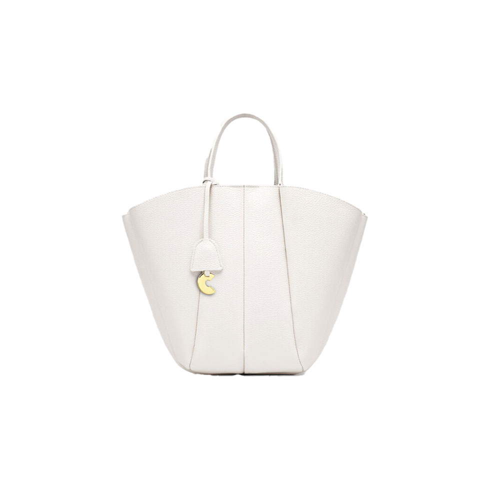 Bundie Medium Coconut Milk leather bag