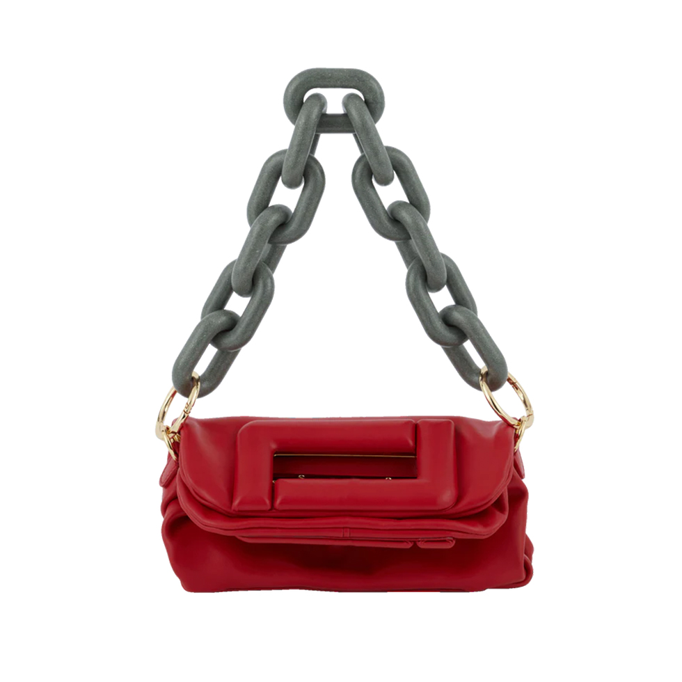 Κόκκινη δερμάτινη τσάντα Cocoon 