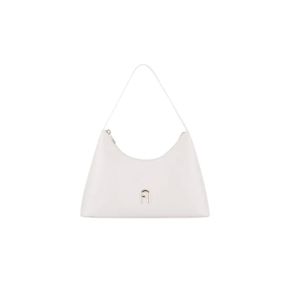 Off-white δερμάτινη τσάντα Diamante, Furla