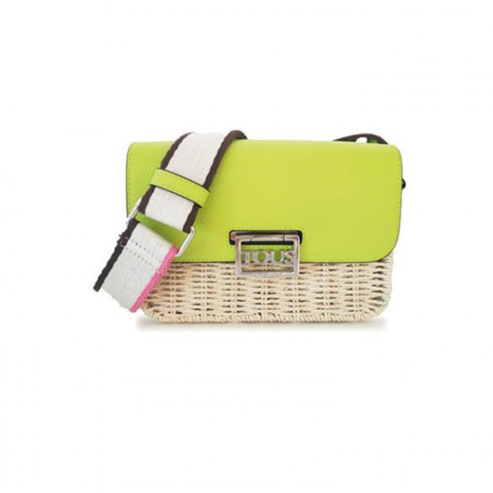 Ψάθινη τσάντα lime Legacy Summer, Tous