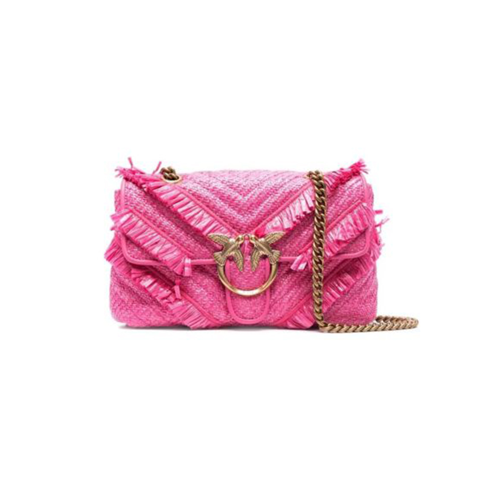 Φούξια, ψάθινη τσάντα