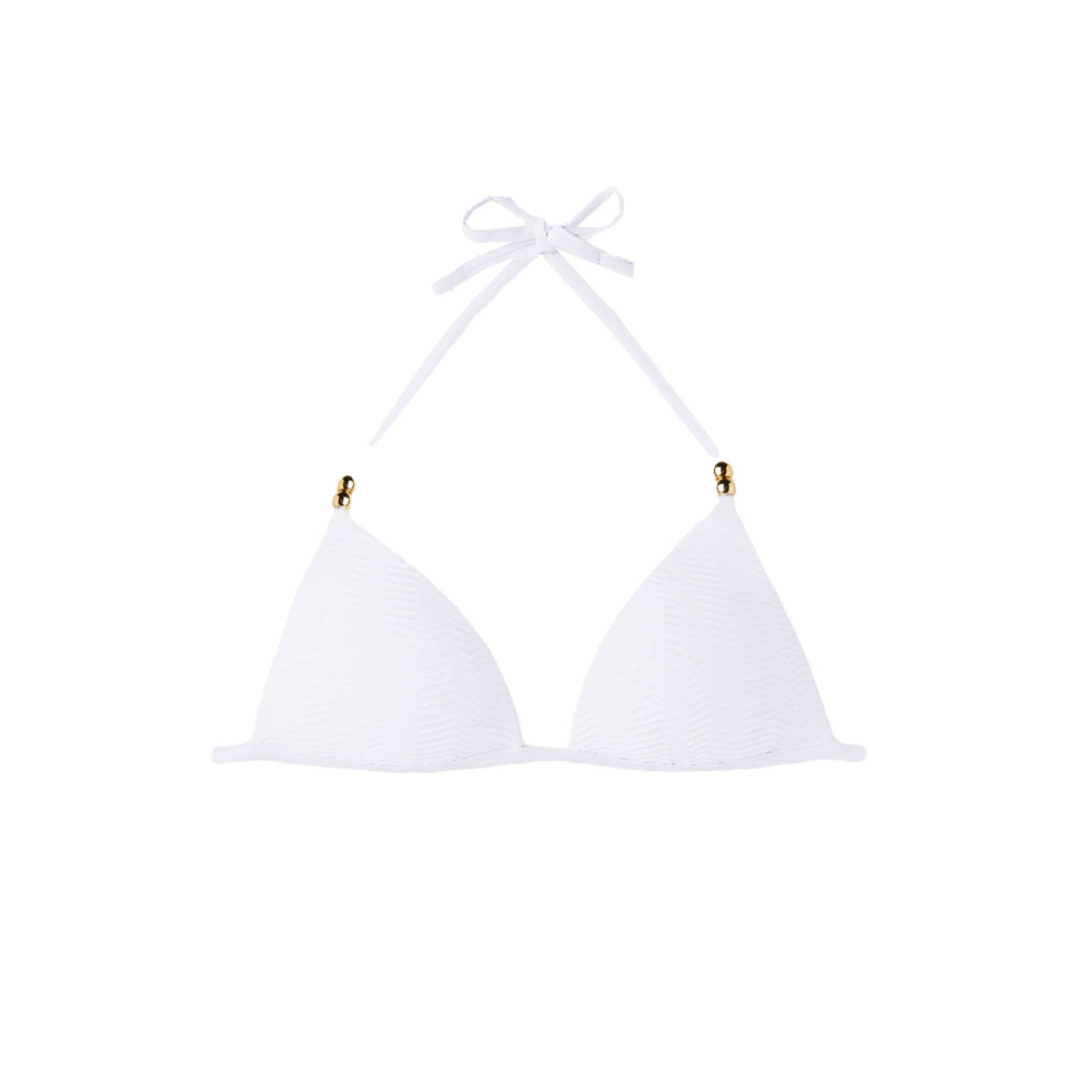 Λευκό bikini top με διαβαθμισμένη ενίσχυση Casablanca