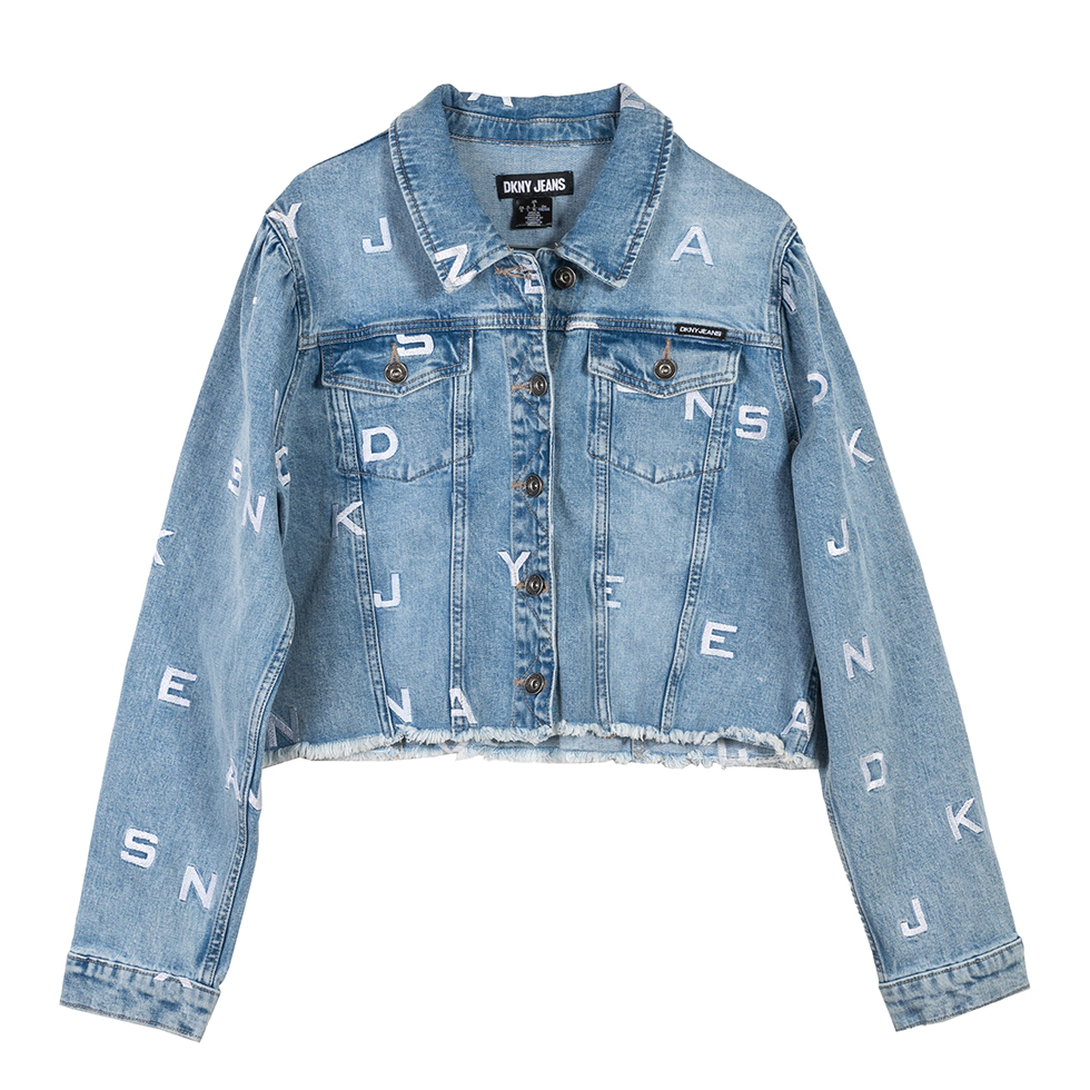 Γυναικείο jean μπουφάν με λογότυπο