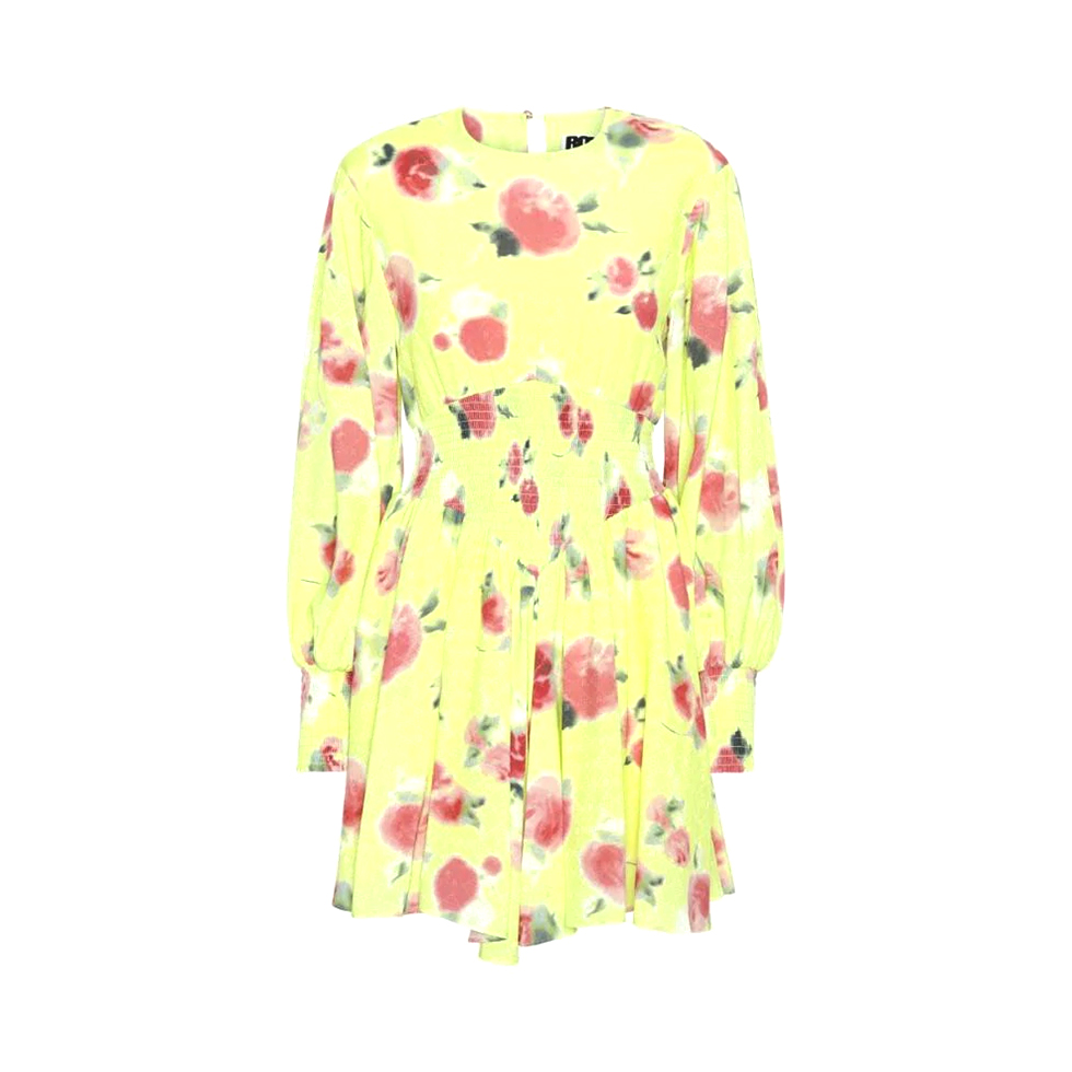 Yellow, floral dress, Rotate