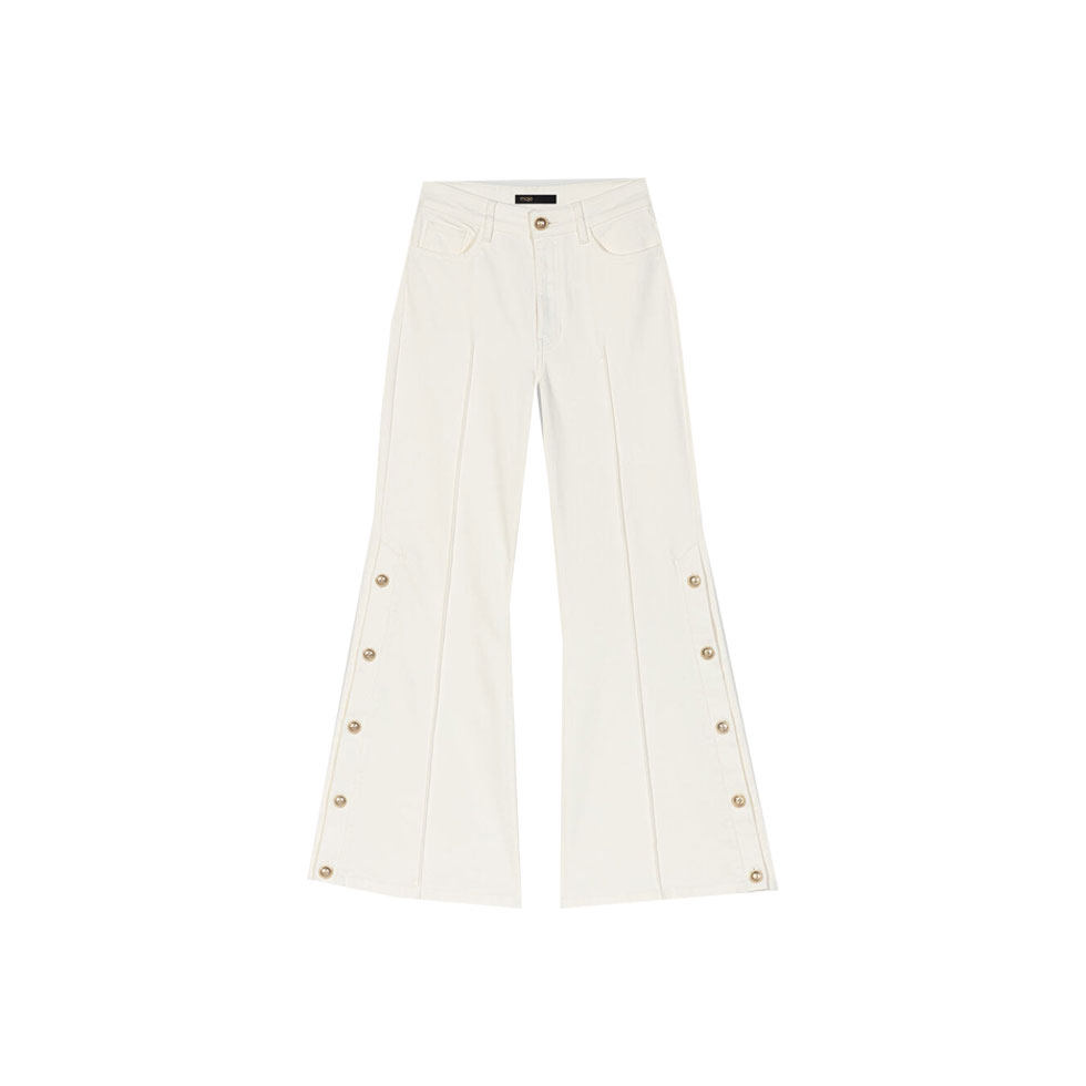Λευκό jean με διακοσμητικά κουμπιά 