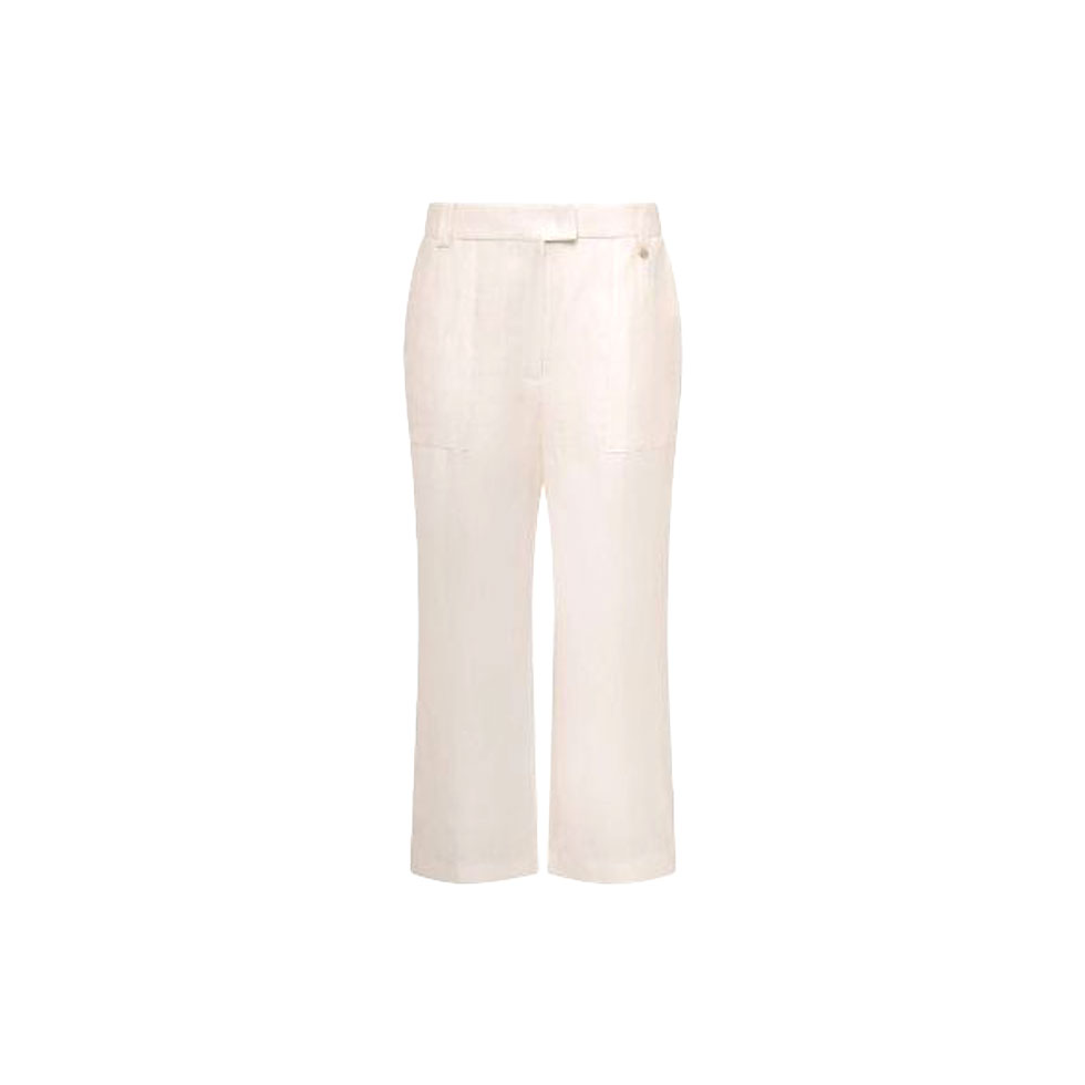 White cigarette trousers