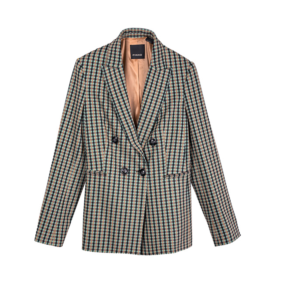 Γυναικείο σακάκι καρό με τρία χρώματα