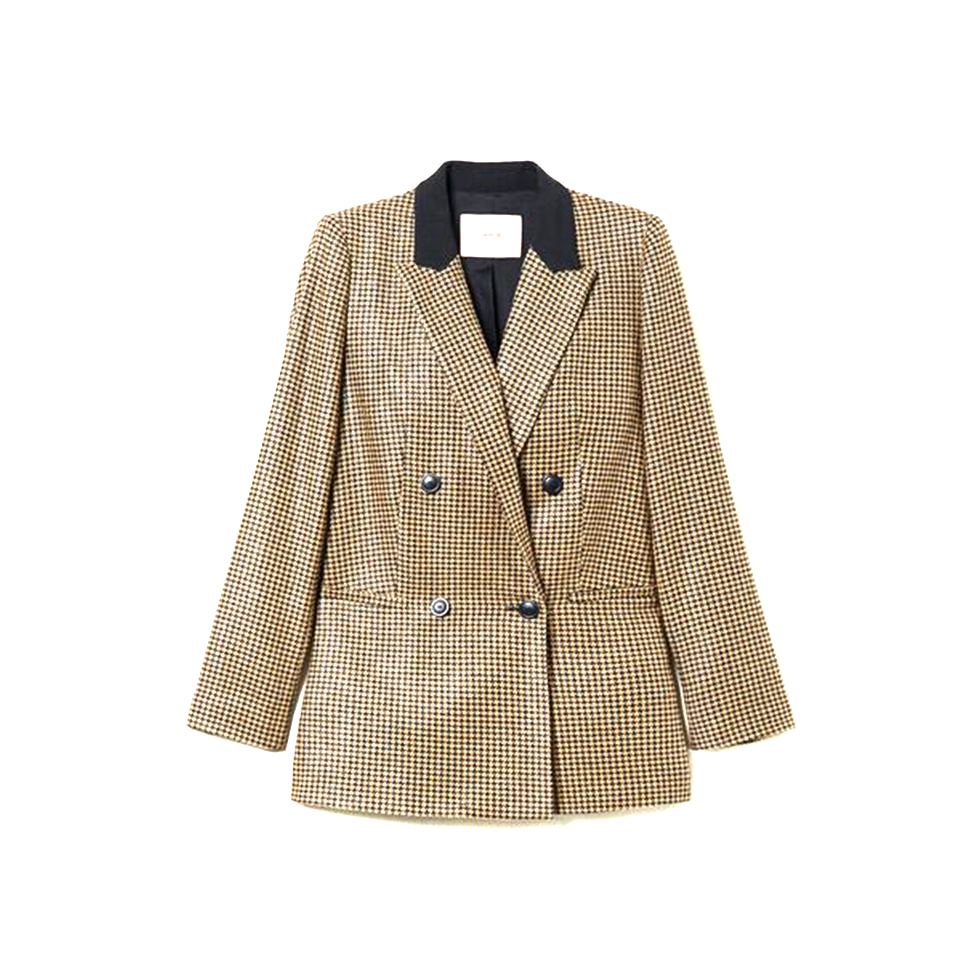 Καρό σακάκι με lurex ύφανση