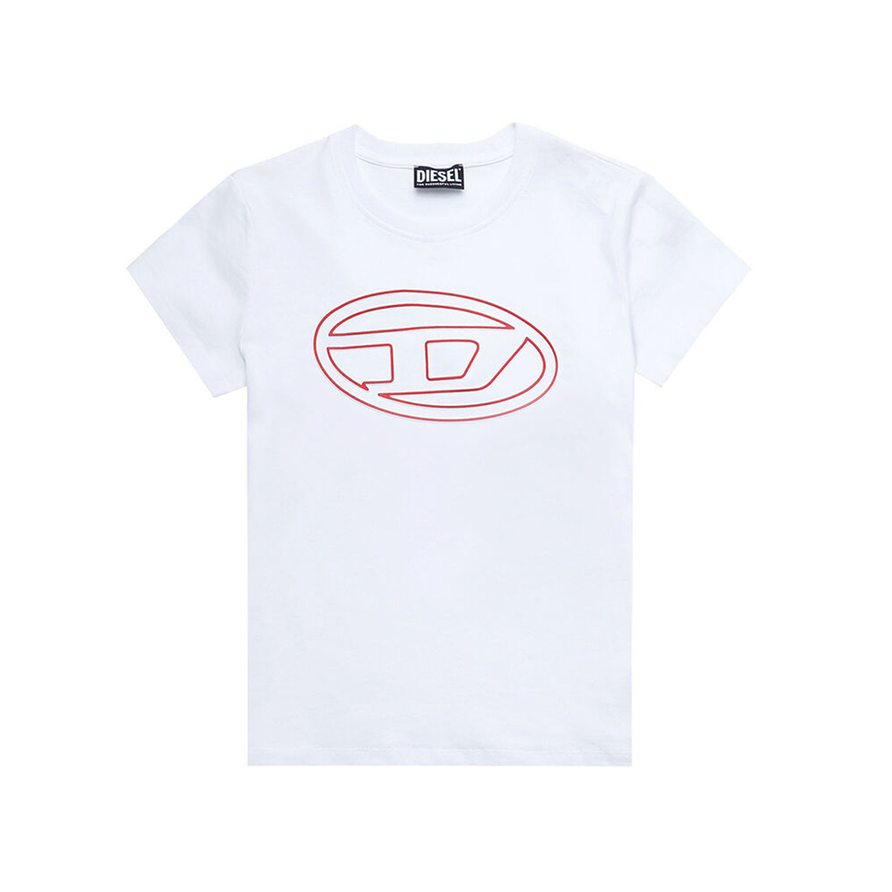 Λευκό t-shirt με κόκκινο logo