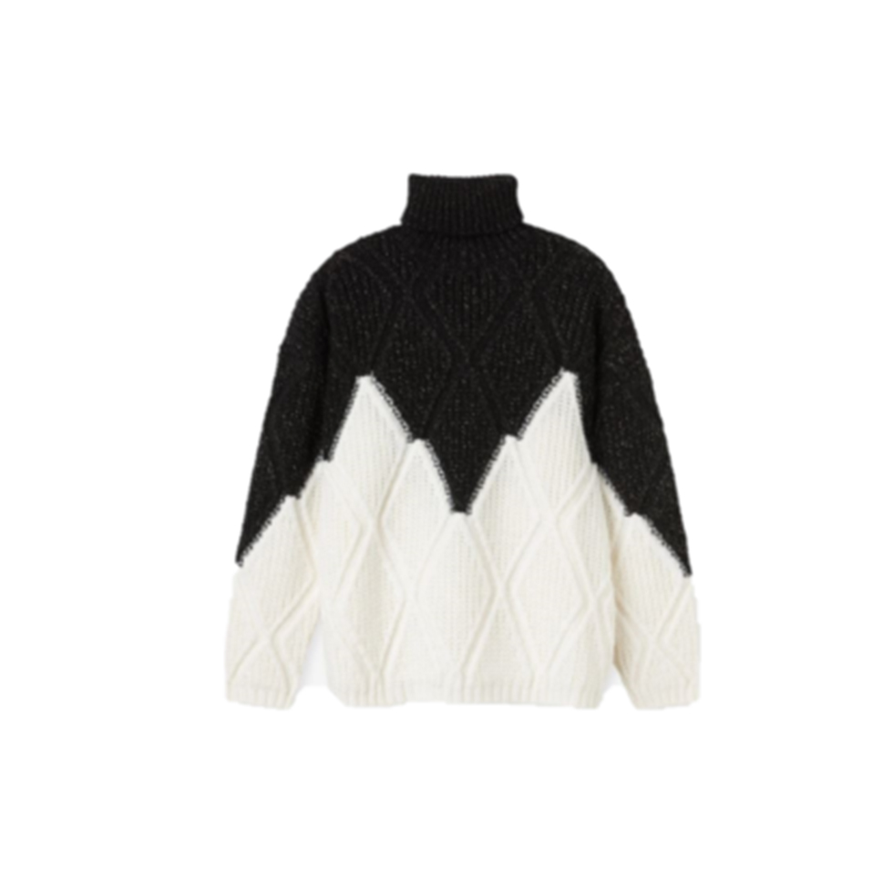 Mάλλινο πουλόβερ με μεταλλικό νήμα